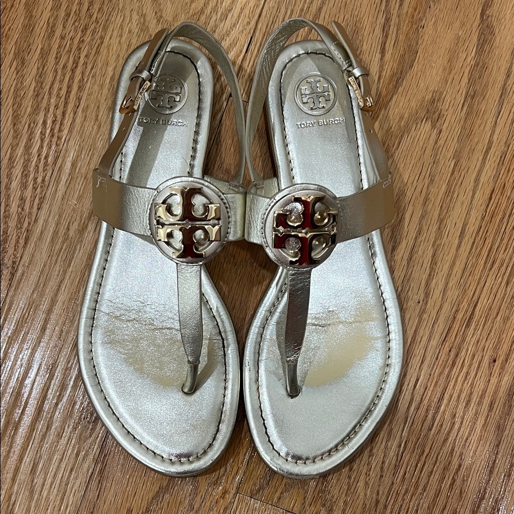 Tory Burch Metallic Gold Sandals